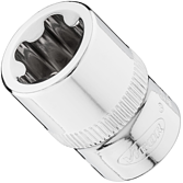 VIGOR E+ nástrčná hlavice ∙ V7920-EPR16 ∙ 3/8 palce (10 mm) čtyřhran dutý ∙ Vnější profil s 5 zaoblenými bočnicemi (podobné TORX®) ∙ Velikost E16+