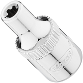 VIGOR E+ nástrčná hlavice ∙ V7920-EPR4 ∙ 1/4 palce (6,3 mm) čtyřhran dutý ∙ Vnější profil s 5 zaoblenými bočnicemi (podobné TORX®) ∙ Velikost E4+