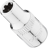 VIGOR E+ nástrčná hlavice ∙ V7920-EPR6 ∙ 1/4 palce (6,3 mm) čtyřhran dutý ∙ Vnější profil s 5 zaoblenými bočnicemi (podobné TORX®) ∙ Velikost E6+