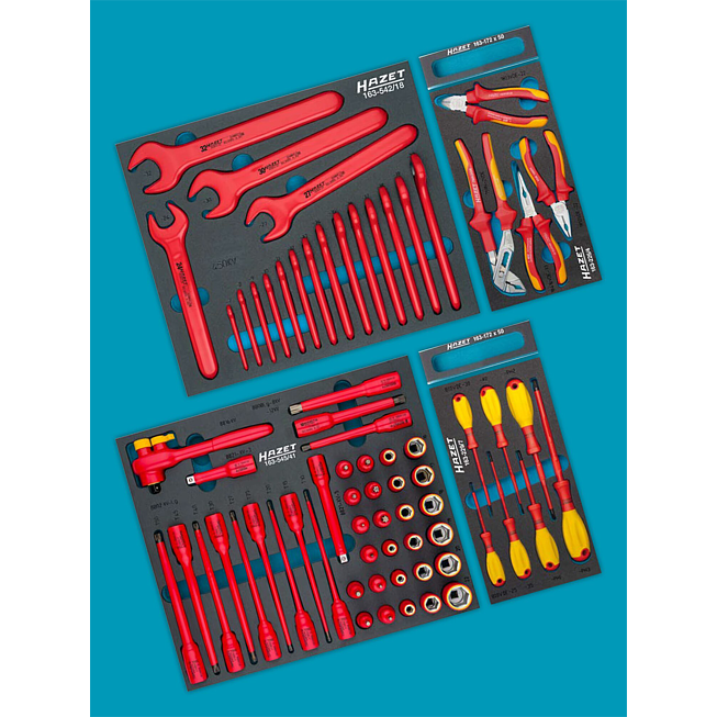 HAZET Sada nářadí ∙ s ochrannou izolací 0-179/70KV ∙ 70-dílný ∙ PH1 – PH3 ∙ 6 – 32 ∙ T10 – T50