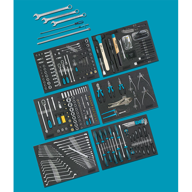 HAZET Sada nářadí ve vložce z měkké pěny 0-2900-163/264-BMW ∙ 264-dílný