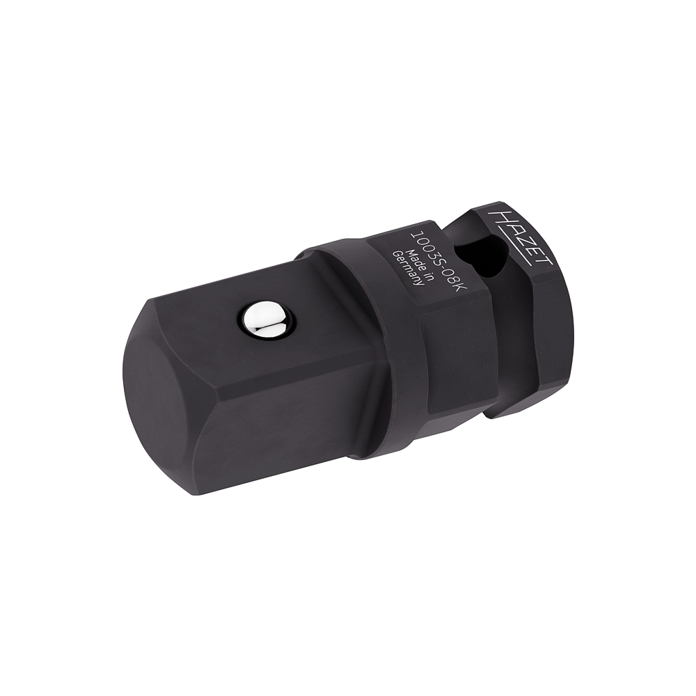 HAZET Adapt&eacute;r pro r&aacute;zov&yacute; a strojn&iacute; utahov&aacute;k 1003S-08K ∙ 24 mm vněj&scaron;&iacute; &scaron;estihran ∙ 3/4 palce (20 mm) čtyřhran masivn&iacute; ∙ D&eacute;lka: 47 mm