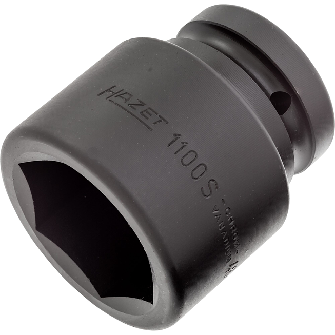 HAZET Nástrčná hlavice pro rázový a strojový utahovák 1100S-46 ∙ 1 palec (25 mm) čtyřhran dutý ∙ Profil vnější šestihran ∙ Velikost 46 mm