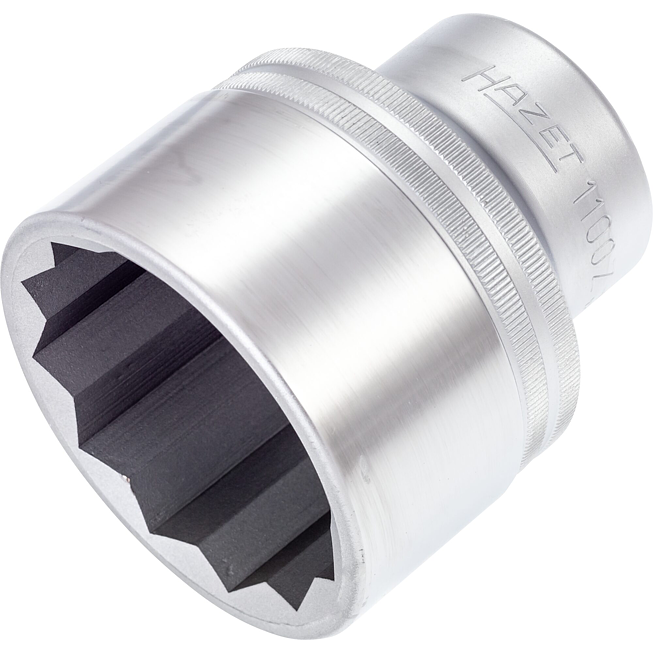 HAZET Nástrčná hlavice 1100Z-55 ∙ 1 palec (25 mm) čtyřhran dutý ∙ Profil vnější dvojitý šestihran ∙ Velikost 55 mm