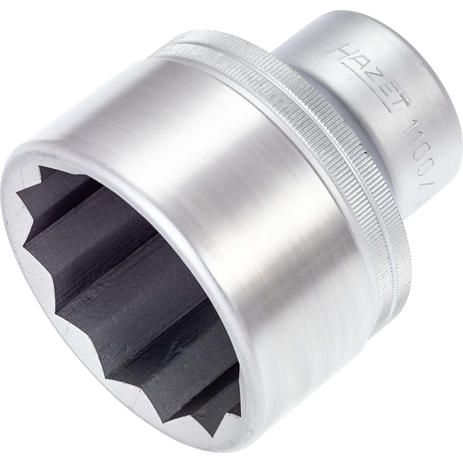 HAZET Nástrčná hlavice 1100Z-60 ∙ 1 palec (25 mm) čtyřhran dutý ∙ Profil vnější dvojitý šestihran ∙ Velikost 60 mm