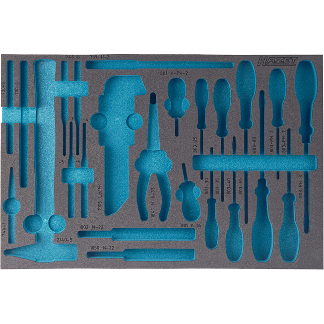 HAZET 2komponentn&iacute; vložka z měkk&eacute; pěny 163-120L ∙ d x &scaron;: 519 mm x 342 mm