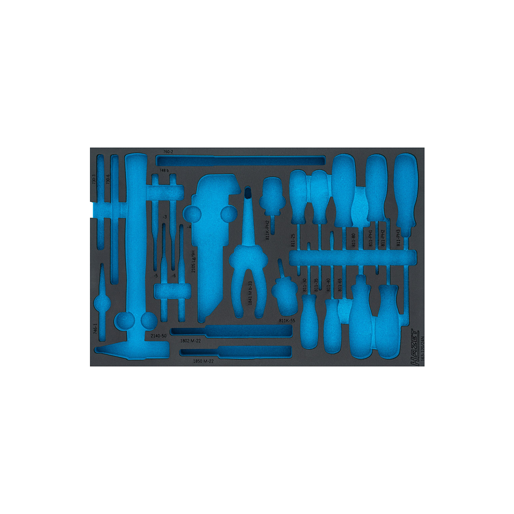 HAZET 2komponentn&iacute; vložka z měkk&eacute; pěny 163-120LN ∙ d x &scaron;: 519 mm x 342 mm