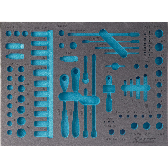 HAZET 2komponentn&iacute; vložka z měkk&eacute; pěny 163-139L ∙ d x &scaron;: 519 mm x 392 mm