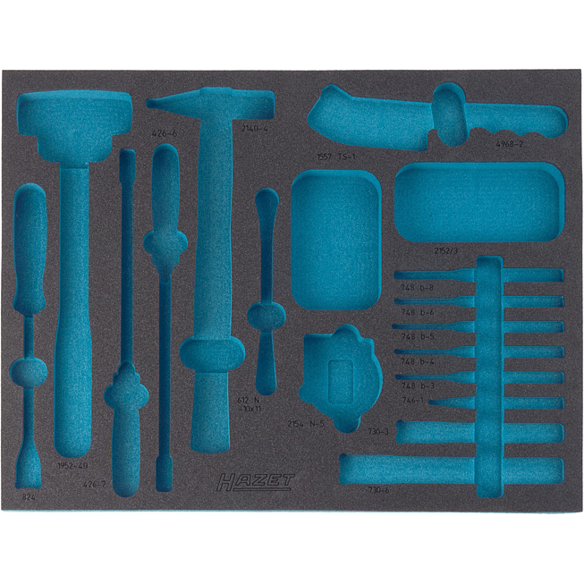 HAZET 2komponentn&iacute; vložka z měkk&eacute; pěny 163-143L ∙ d x &scaron;: 519 mm x 392 mm