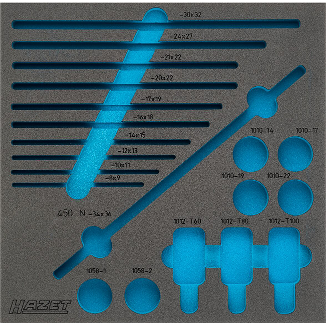 HAZET 2komponentn&iacute; vložka z měkk&eacute; pěny 163-211L ∙ d x &scaron;: 344 mm x 342 mm