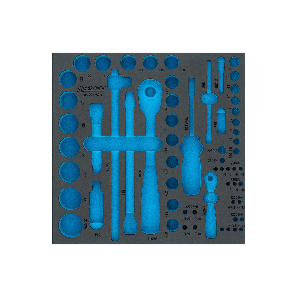 HAZET 2komponentn&iacute; vložka z měkk&eacute; pěny 163-224LN ∙ d x &scaron;: 344 mm x 342 mm