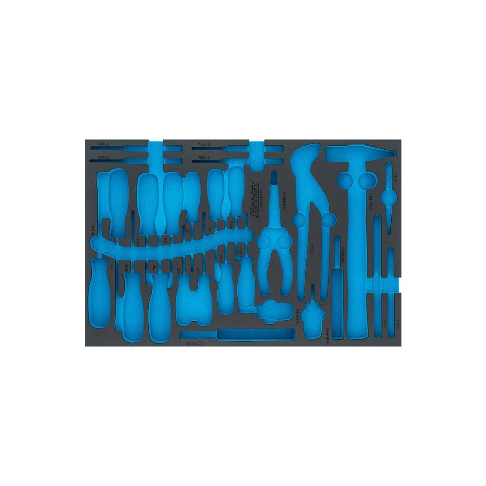 HAZET 2komponentn&iacute; vložka z měkk&eacute; pěny 163-31LN ∙ d x &scaron;: 519 mm x 342 mm