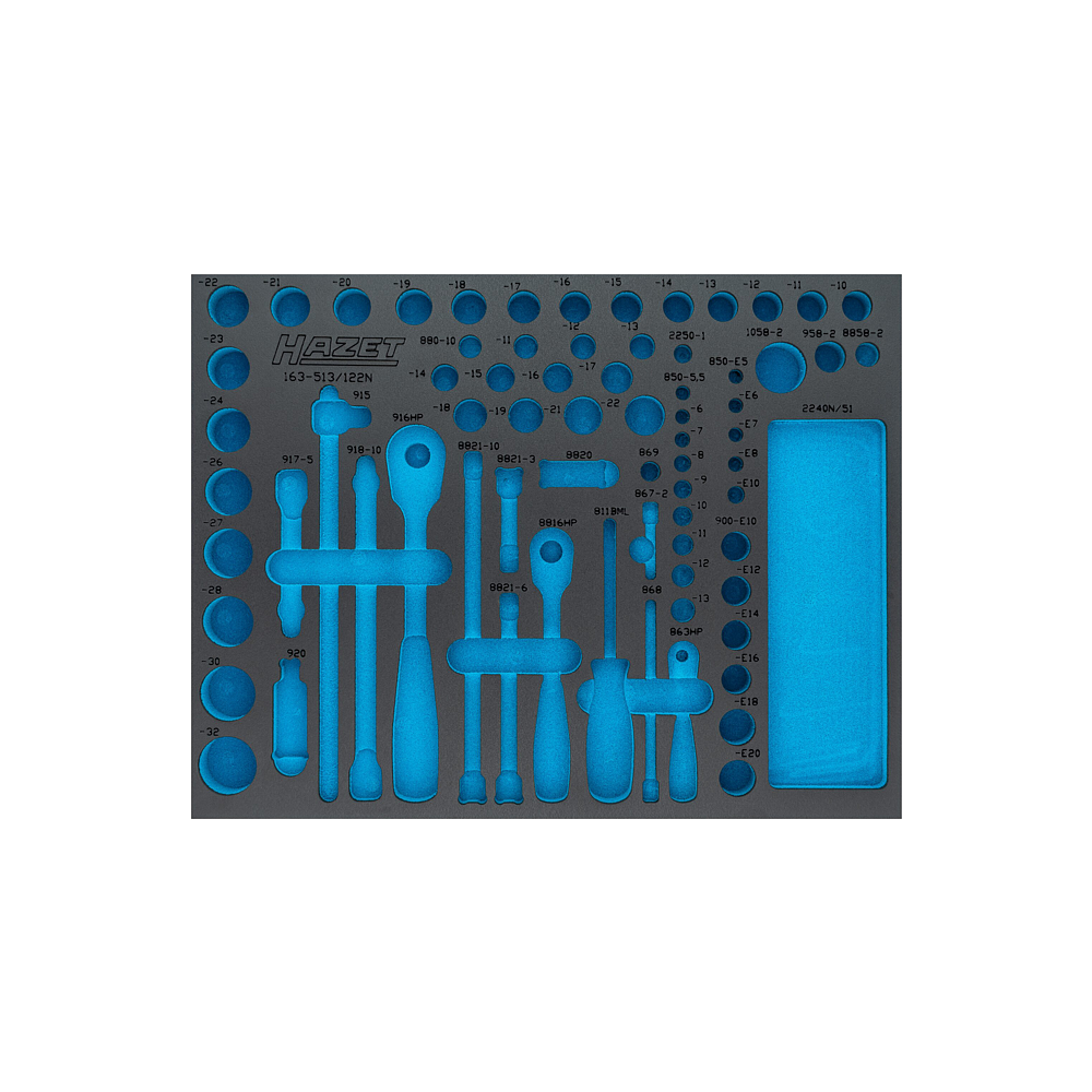 HAZET 2komponentn&iacute; vložka z měkk&eacute; pěny 163-513LN ∙ d x &scaron;: 519 mm x 392 mm