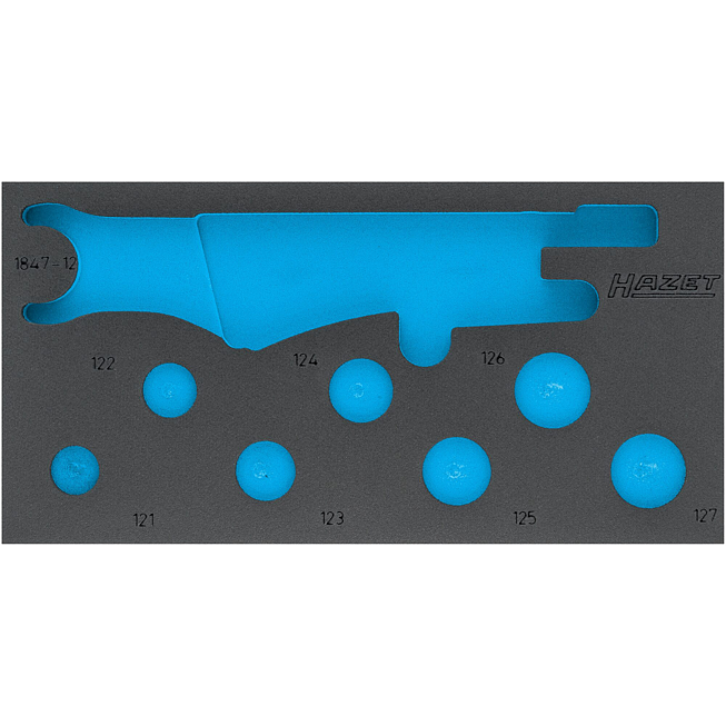 HAZET 2komponentn&iacute; vložka z měkk&eacute; pěny 163-529L ∙ d x &scaron;: 342 mm x 172 mm