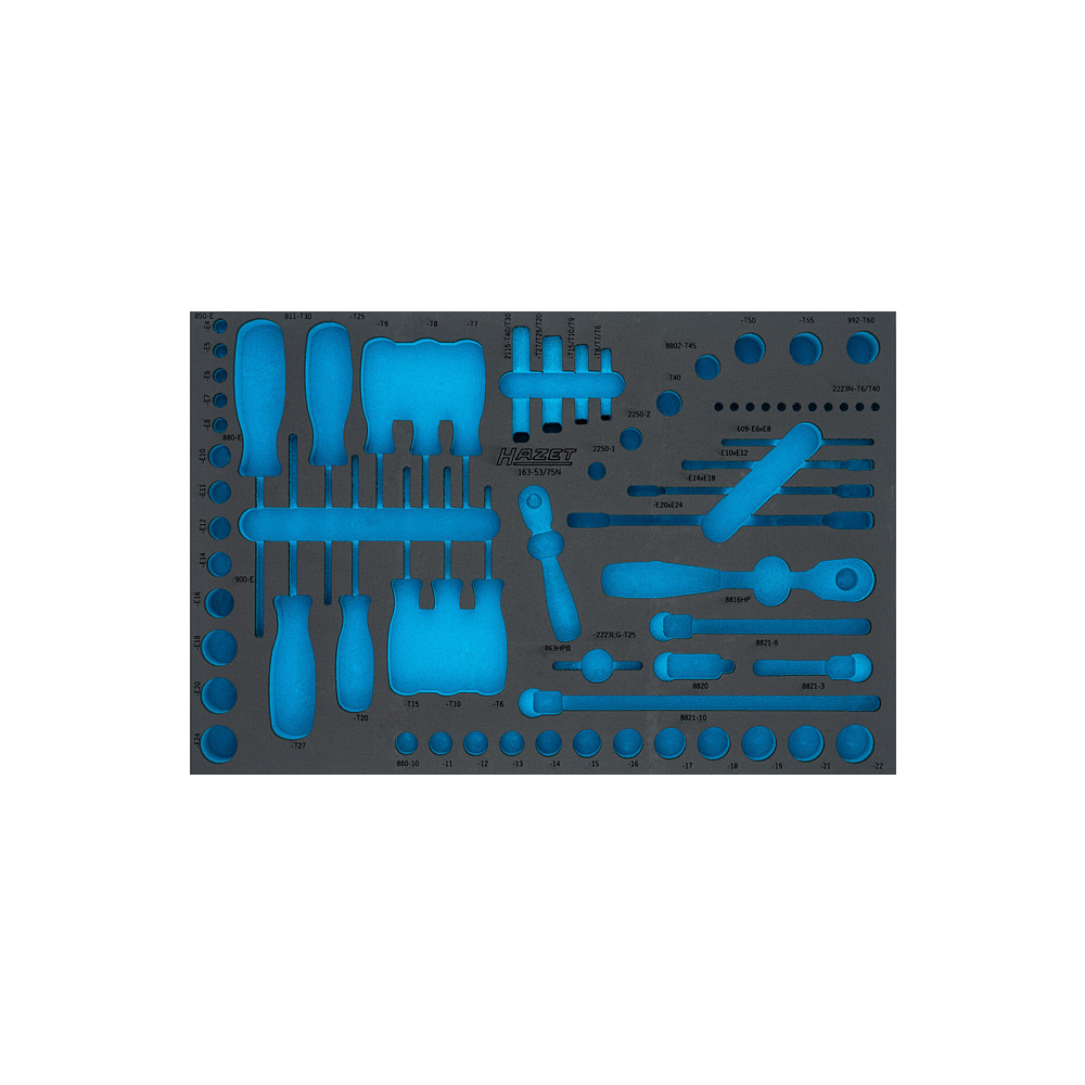 HAZET 2komponentn&iacute; vložka z měkk&eacute; pěny 163-53LN ∙ d x &scaron;: 519 mm x 342 mm