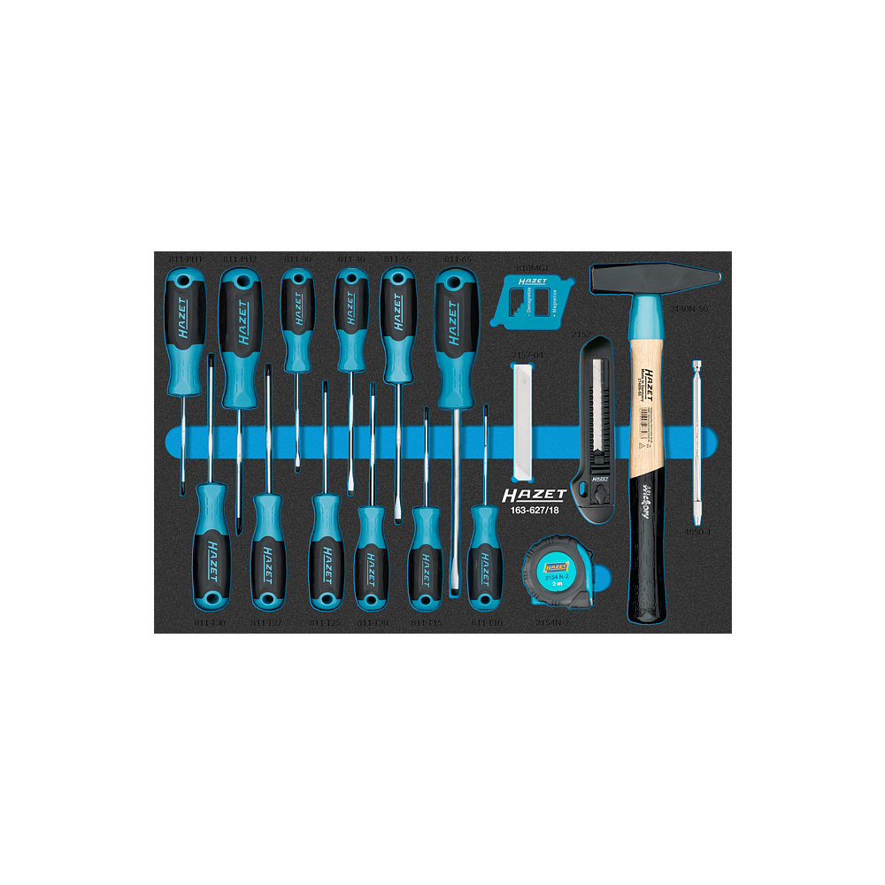 HAZET Sada n&aacute;řad&iacute; 163-627/18 ∙ 18-d&iacute;ln&yacute;