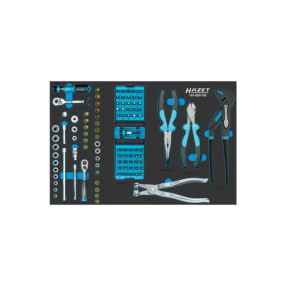 HAZET Sada n&aacute;strčn&yacute;ch kl&iacute;čů 163-629/100 ∙ 100-d&iacute;ln&yacute;