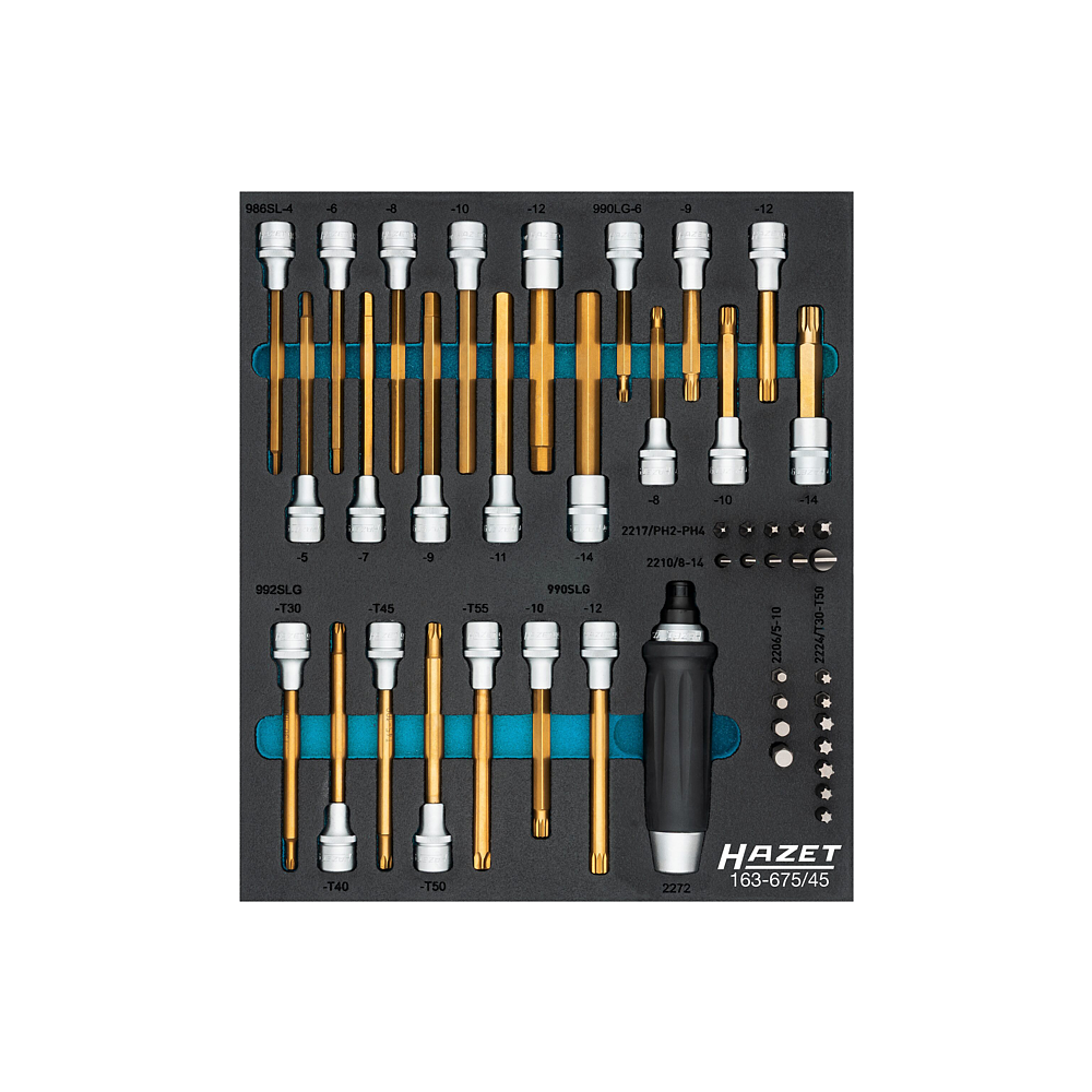 HAZET Sada n&aacute;řad&iacute; 163-675/45 ∙ 45-d&iacute;ln&yacute;