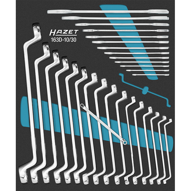 HAZET Sada &scaron;roubovac&iacute;ch kl&iacute;čů 163D-10/30 ∙ 30-d&iacute;ln&yacute; ∙ 5&thinsp;x&thinsp;5,5&thinsp;&ndash;&thinsp;36&thinsp;x&thinsp;41
