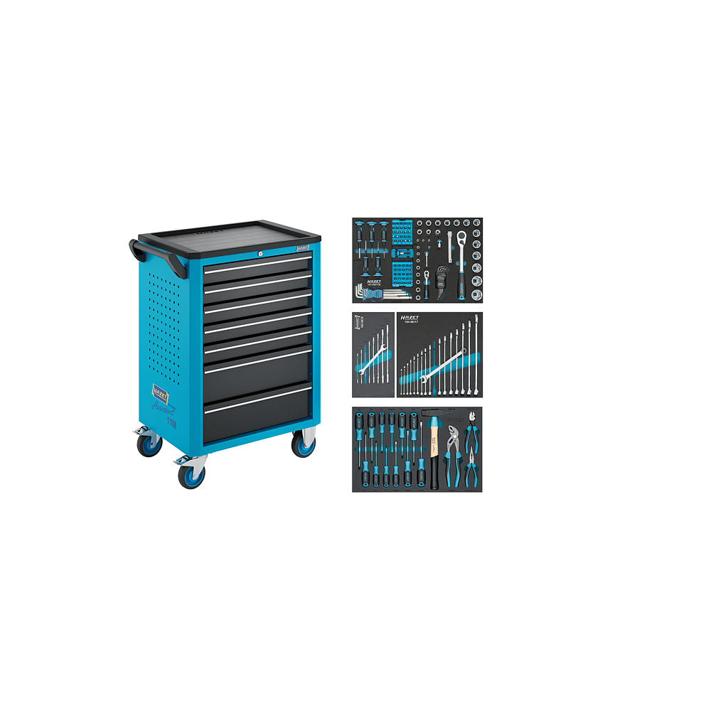 HAZET D&iacute;lensk&yacute; voz&iacute;k Asistent 176N-7 ∙ sortiment 176N-7/147 ∙ 147-d&iacute;ln&yacute; ∙ Z&aacute;suvky, n&iacute;zk&eacute;: 5&times; 81&thinsp;x&thinsp;522&thinsp;x&thinsp;348 mm ∙ Z&aacute;suvky, vysok&eacute;: 2&times; 166&thinsp;x&thinsp;522&thinsp;x&thinsp;348 mm