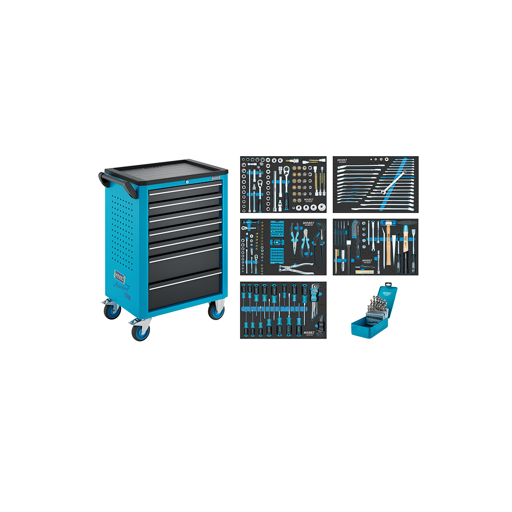 HAZET D&iacute;lensk&yacute; voz&iacute;k Asistent 176N-7 ∙ sortiment 176N-7/292 ∙ 292-d&iacute;ln&yacute; ∙ Z&aacute;suvky, n&iacute;zk&eacute;: 5&times; 81&thinsp;x&thinsp;522&thinsp;x&thinsp;348 mm ∙ Z&aacute;suvky, vysok&eacute;: 2&times; 166&thinsp;x&thinsp;522&thinsp;x&thinsp;348 mm