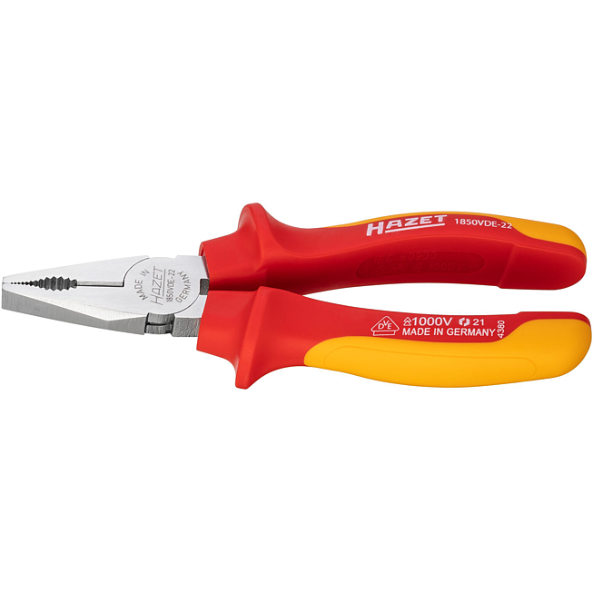 HAZET Kombinované kleště ∙ s ochrannou izolací 1850VDE-22 ∙ Délka: 160 mm