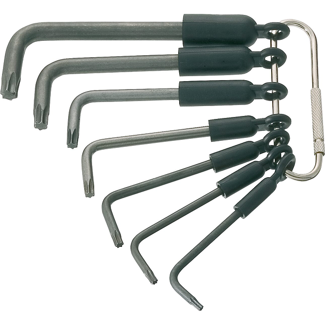 HAZET Sada úhlových šroubováků 2115-T/7R ∙ Vnitřní profil TORX® ∙ 7-dílný ∙ T8 ∙ T10 ∙ T15 ∙ T20 ∙ T25 ∙ T30 ∙ T40