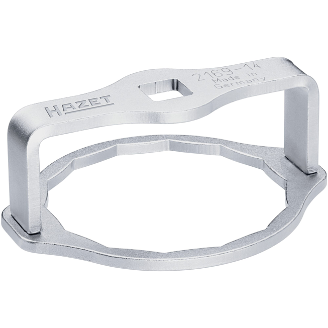 HAZET Klíč na olejové filtry 2169-14 ∙ 1/2 palce (12,5 mm) čtyřhran dutý ∙ Profil vnější 14hran ∙ Velikost 73 mm