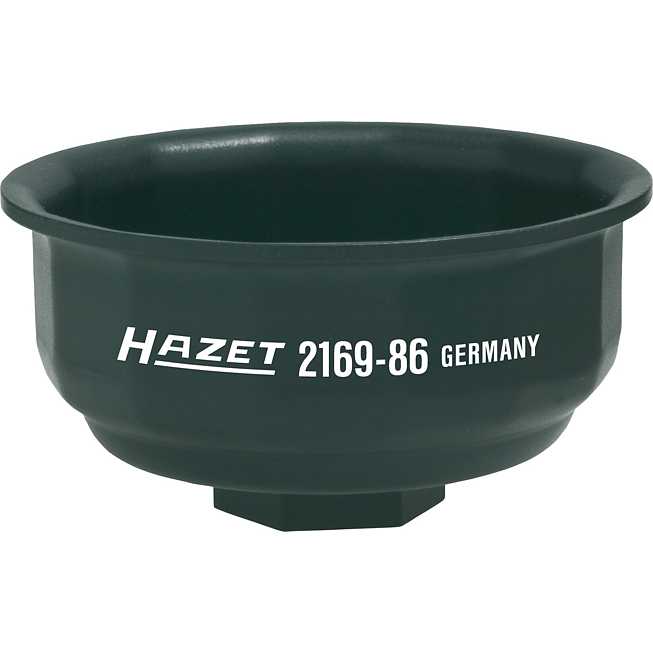 HAZET Klíč na olejové filtry 2169-86 ∙ 1/2 palce (12,5 mm) čtyřhran dutý ∙ Drážkový profil ∙ Velikost 86 mm