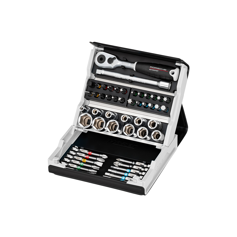 HAZET Sada n&aacute;strčn&yacute;ch kl&iacute;čů SmartCase 2200SC-2-PD ∙ 1/4 palce (6,3 mm) &scaron;estihran masivn&iacute;, 1/4 palce (6,3 mm) čtyřhran dut&yacute; ∙ Vněj&scaron;&iacute; dvojit&yacute; &scaron;estihran trakčn&iacute; profil, Ploch&yacute; profil, Kř&iacute;žov&yacute; profil PH, Profil Pozidriv PZ, Profil vnitřn&iacute; &scaron;estihran, Vnit