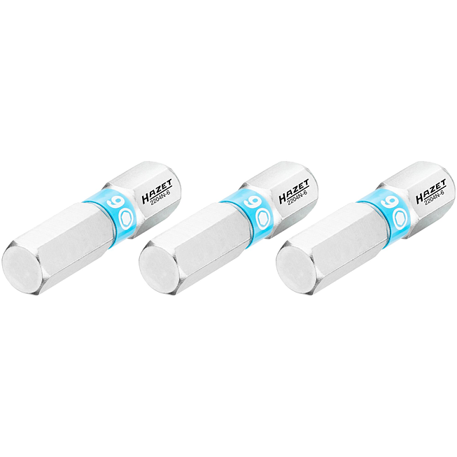 HAZET Bit 2204N-6/3 ∙ 1/4 palce (6,3 mm) šestihran masivní ∙ Profil vnitřní šestihran ∙ 3-dílný ∙ Velikost 6 mm