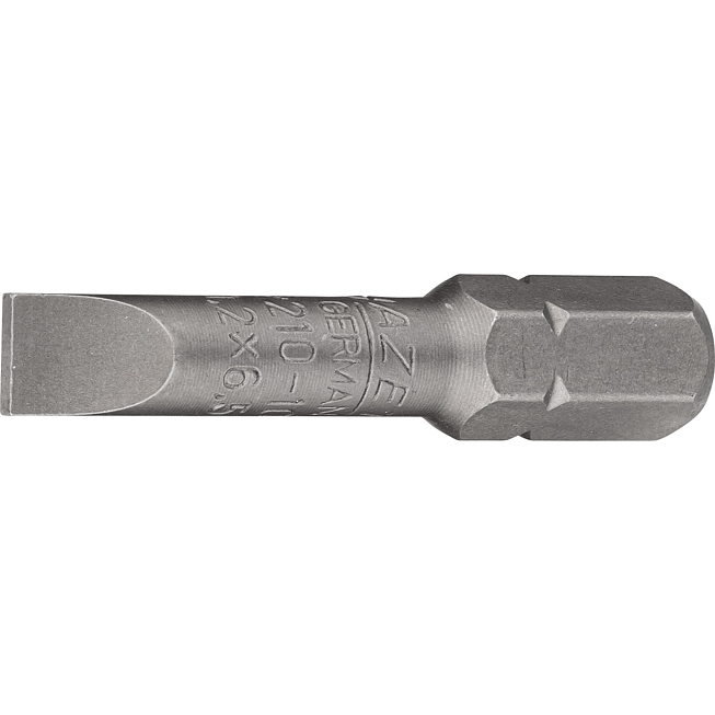 HAZET Bit 2210-10 ∙ 5/16 palce (8 mm) šestihran masivní ∙ Plochý profil ∙ Velikost 1,2 x 6,5 mm