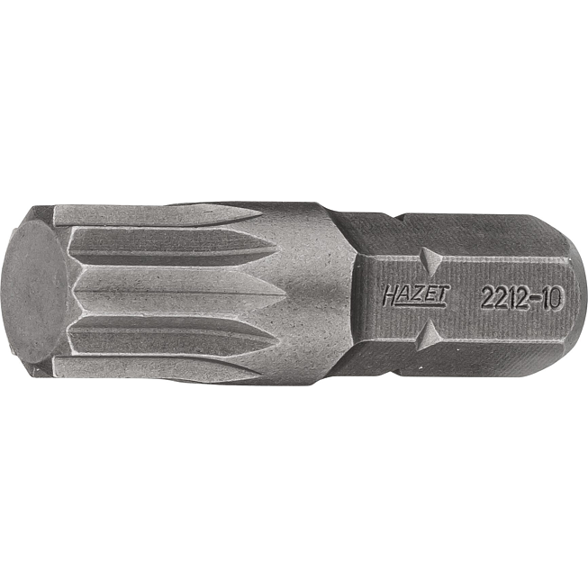 HAZET Bit 2212-10 ∙ 5/16 palce (8 mm) šestihran masivní ∙ Vnitřní ozubený profil XZN ∙ Velikost M10