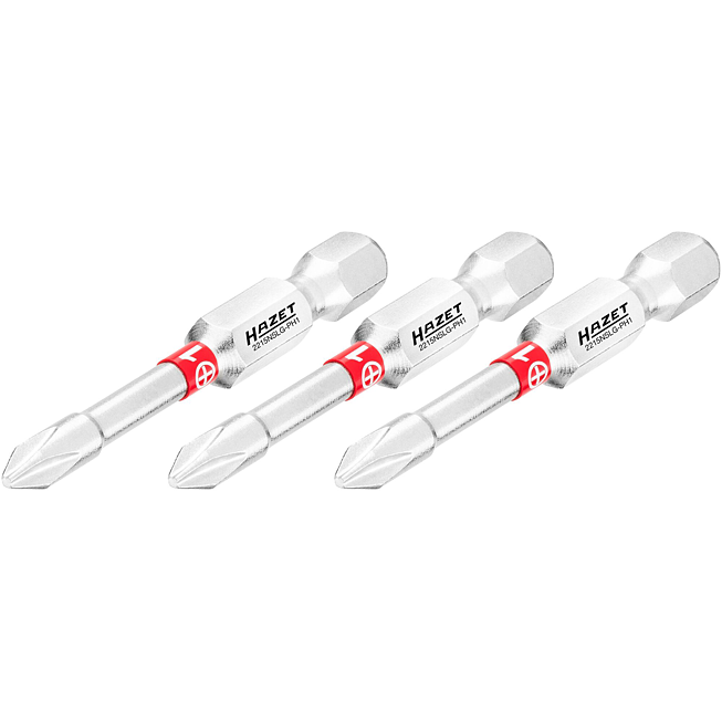 HAZET Bit 2215NSLG-PH1/3 ∙ 1/4 palce (6,3 mm) šestihran masivní ∙ Křížový profil PH ∙ 3-dílný ∙ Velikost PH1