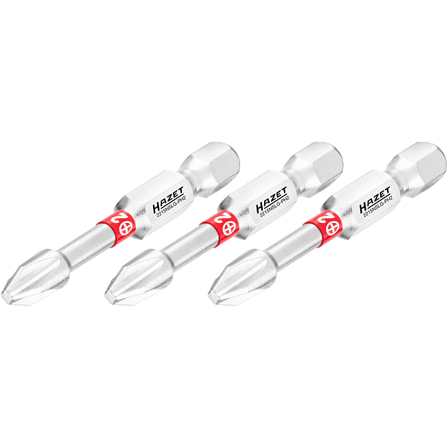 HAZET Bit 2215NSLG-PH2/3 ∙ 1/4 palce (6,3 mm) šestihran masivní ∙ Křížový profil PH ∙ 3-dílný ∙ Velikost PH2
