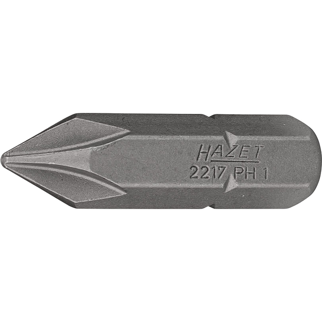 HAZET Bit 2217-PH1 ∙ 5/16 palce (8 mm) šestihran masivní ∙ Křížový profil PH ∙ Velikost PH1