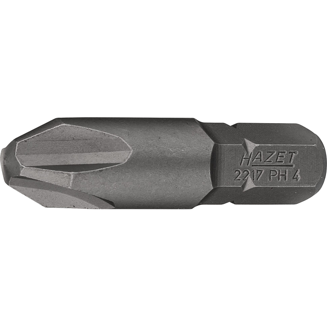 HAZET Bit 2217-PH4 ∙ 5/16 palce (8 mm) šestihran masivní ∙ Křížový profil PH ∙ Velikost PH4