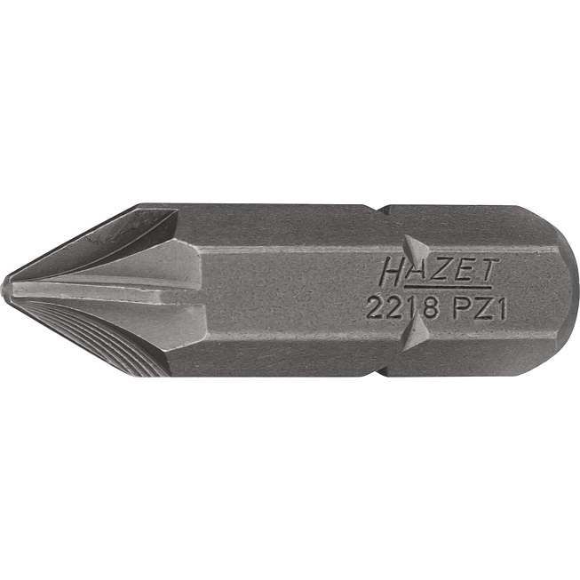HAZET Bit 2218-PZ1 ∙ 5/16 palce (8 mm) šestihran masivní ∙ Profil Pozidriv PZ ∙ Velikost PZ1