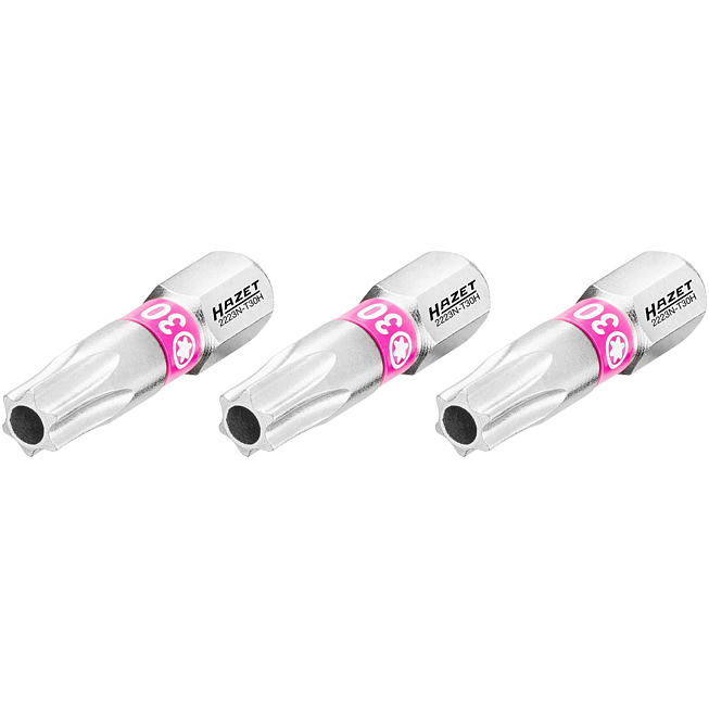 HAZET Bit 2223N-T30H/3 ∙ 1/4 palce (6,3 mm) &scaron;estihran masivn&iacute; ∙ Profil Tamper Resistant TORX&reg; ∙ 3-d&iacute;ln&yacute; ∙ Velikost T30H