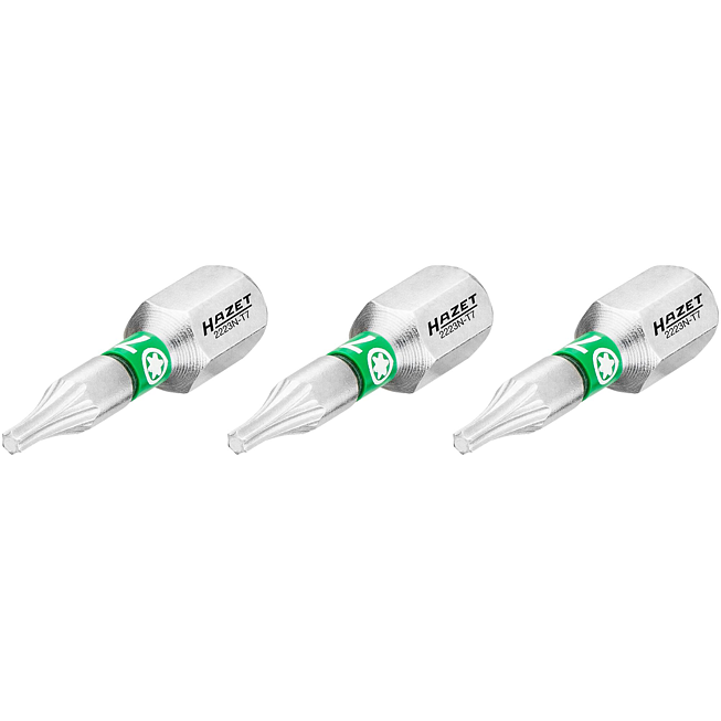 HAZET Bit 2223N-T7/3 ∙ 1/4 palce (6,3 mm) &scaron;estihran masivn&iacute; ∙ Vnitřn&iacute; profil TORX&reg; ∙ 3-d&iacute;ln&yacute; ∙ Velikost T7