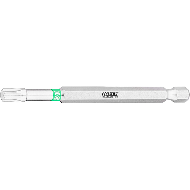HAZET Bit 2223NELG-T30 ∙ 1/4 palce (6,3 mm) šestihran masivní ∙ Vnitřní profil TORX® ∙ Velikost T30