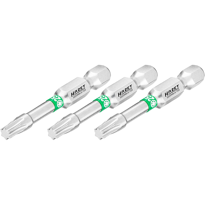 HAZET Bit 2223NSLG-T25/3 ∙ 1/4 palce (6,3 mm) šestihran masivní ∙ Vnitřní profil TORX® ∙ 3-dílný ∙ Velikost T25