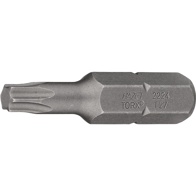 HAZET Bit 2224-T27 ∙ 5/16 palce (8 mm) &scaron;estihran masivn&iacute; ∙ Vnitřn&iacute; profil TORX&reg; ∙ Velikost T27