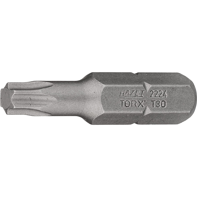 HAZET Bit 2224-T30 ∙ 5/16 palce (8 mm) &scaron;estihran masivn&iacute; ∙ Vnitřn&iacute; profil TORX&reg; ∙ Velikost T30