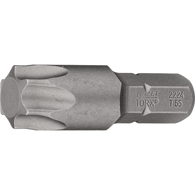 HAZET Bit 2224-T55 ∙ 5/16 palce (8 mm) &scaron;estihran masivn&iacute; ∙ Vnitřn&iacute; profil TORX&reg; ∙ Velikost T55