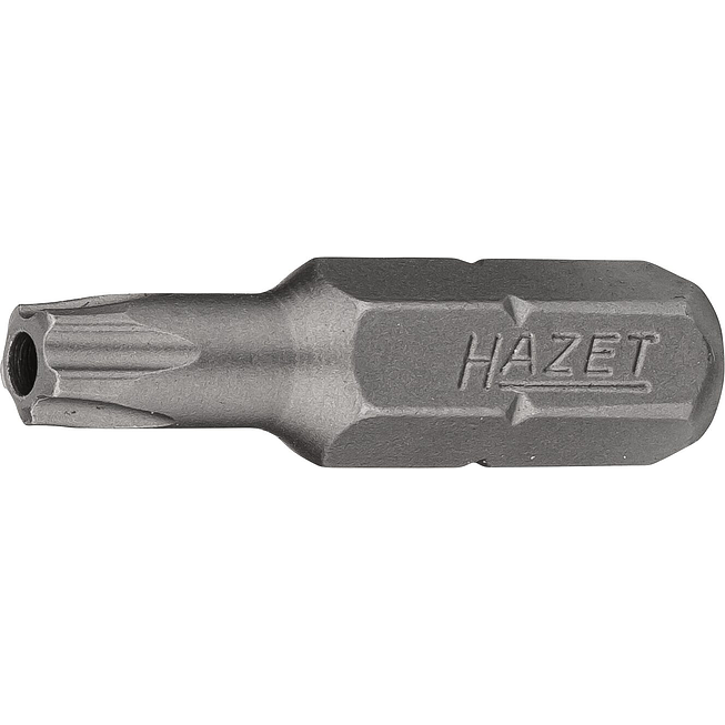 HAZET Bit 5 hvězda 2225-25H ∙ 1/4 palce (6,3 mm) šestihran masivní ∙ Profil vnitřní pěticípá hvězda s čepem ∙ Velikost 25H