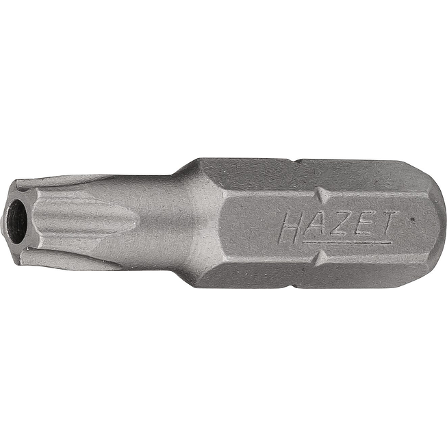 HAZET Bit 5 hvězda 2225-27H ∙ 1/4 palce (6,3 mm) šestihran masivní ∙ Profil vnitřní pěticípá hvězda s čepem ∙ Velikost 27H