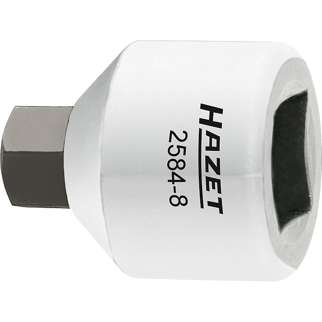 HAZET Nástrčná hlavice pro brzdové třmeny 2584-8 ∙ 3/8 palce (10 mm) čtyřhran dutý ∙ Profil vnitřní šestihran ∙ Velikost 8 mm