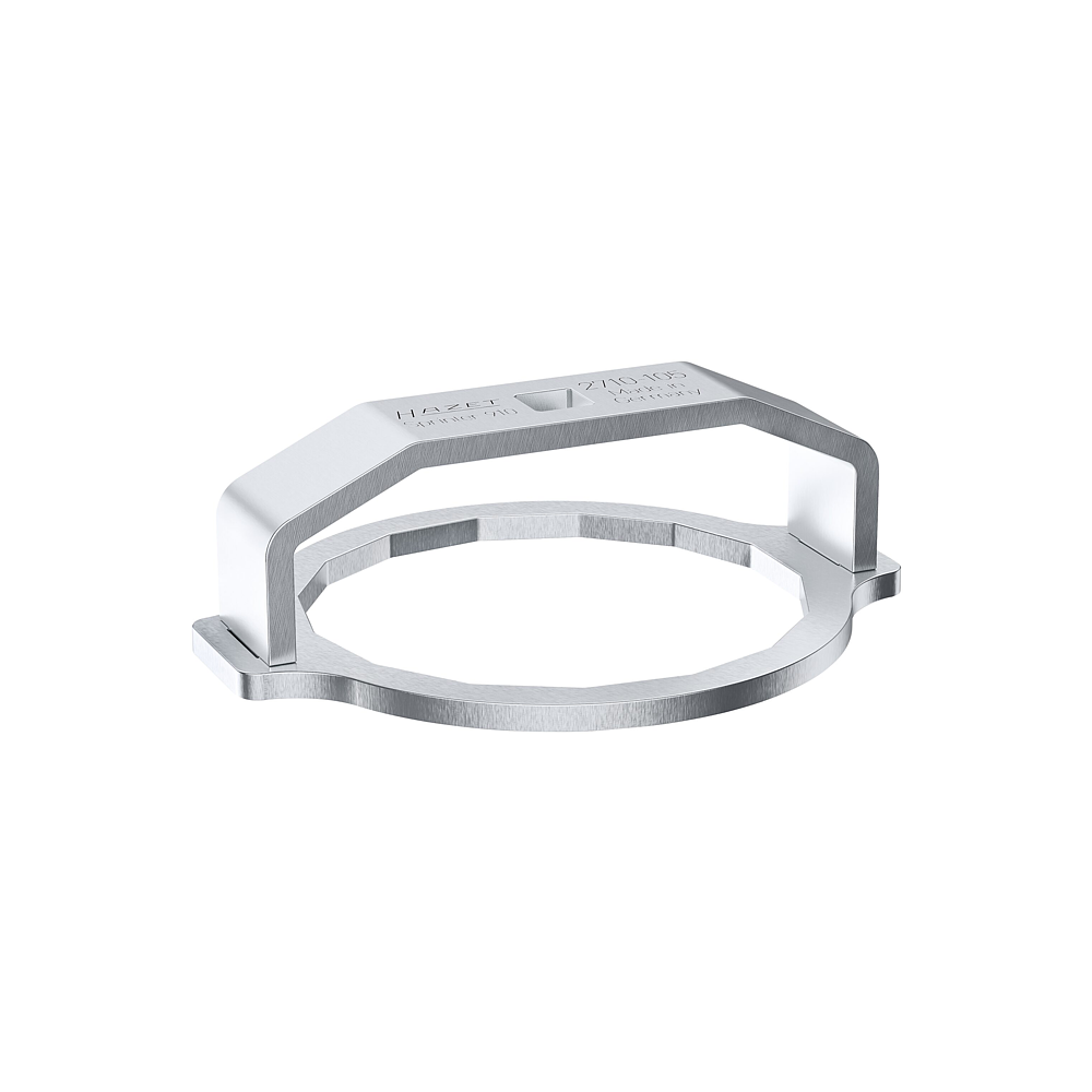 HAZET Nářadí pro připevňovací matici u pružné nohy 2710-105 ∙ 1/2 palce (12,5 mm) čtyřhran dutý ∙ Profil vnější 16hran ∙ Velikost 106 mm