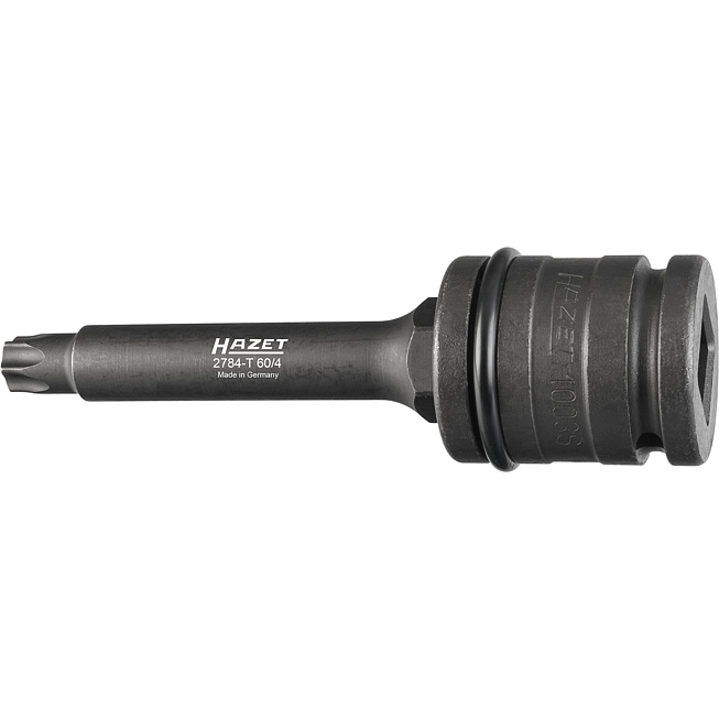 HAZET Sada nástrčných hlavic pro brzdové kotouče 2784-T60/4 ∙ 3/4 palce (20 mm) čtyřhran dutý ∙ Vnitřní profil TORX® ∙ 4-dílný ∙ Velikost T60